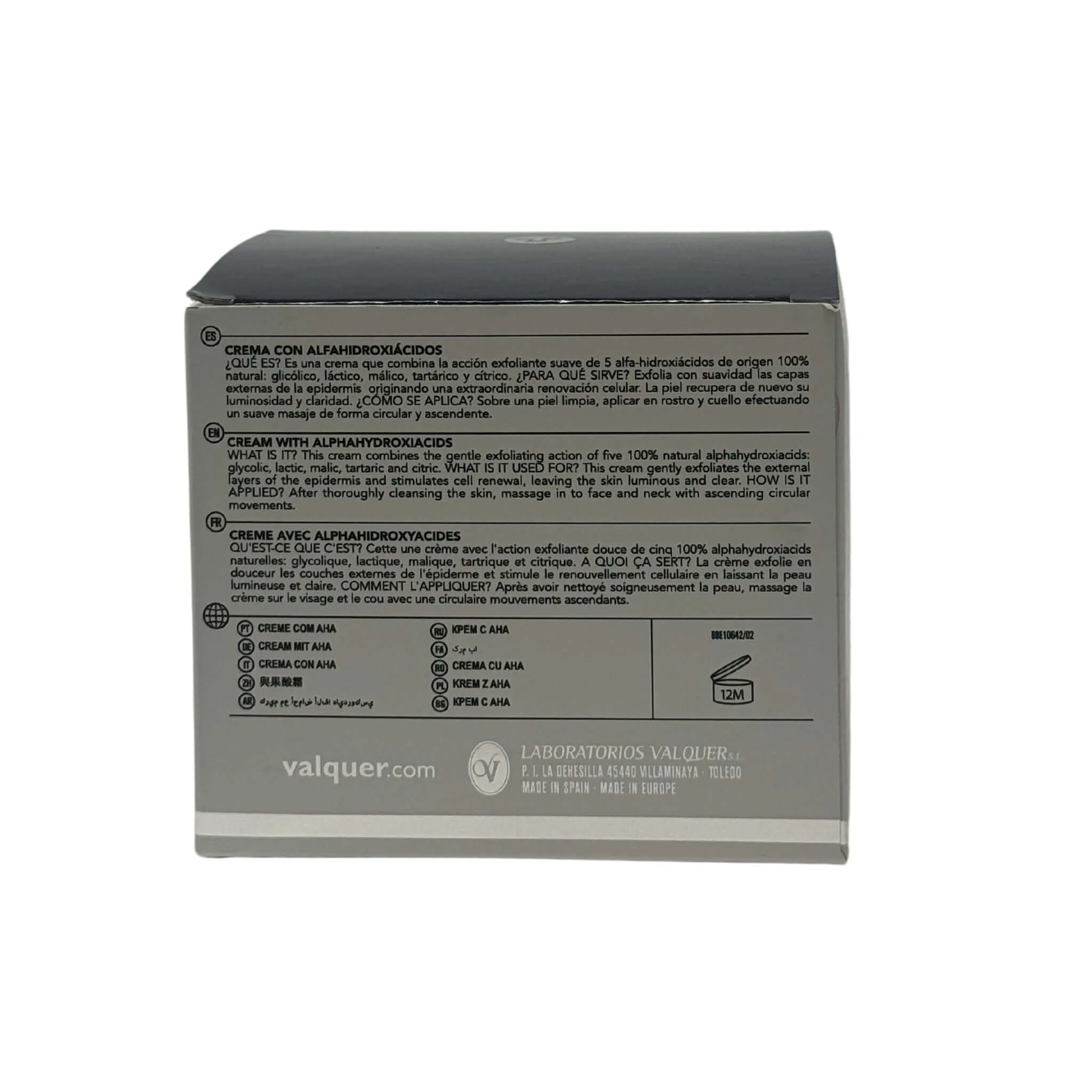 Crema facial con alfahidroxiácidos (AHA) - 50 ml - Imagen 8